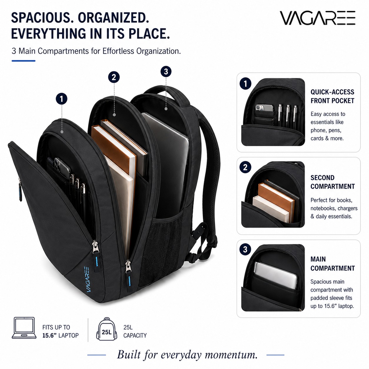 VAGAREE 25L Corporate Laptop Backpack